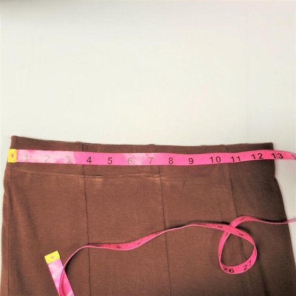 SLIM Fitting Figure Hugging Brown Long Stretchy Sexy Skirt - One Size Fits Most - Picture 3 of 5